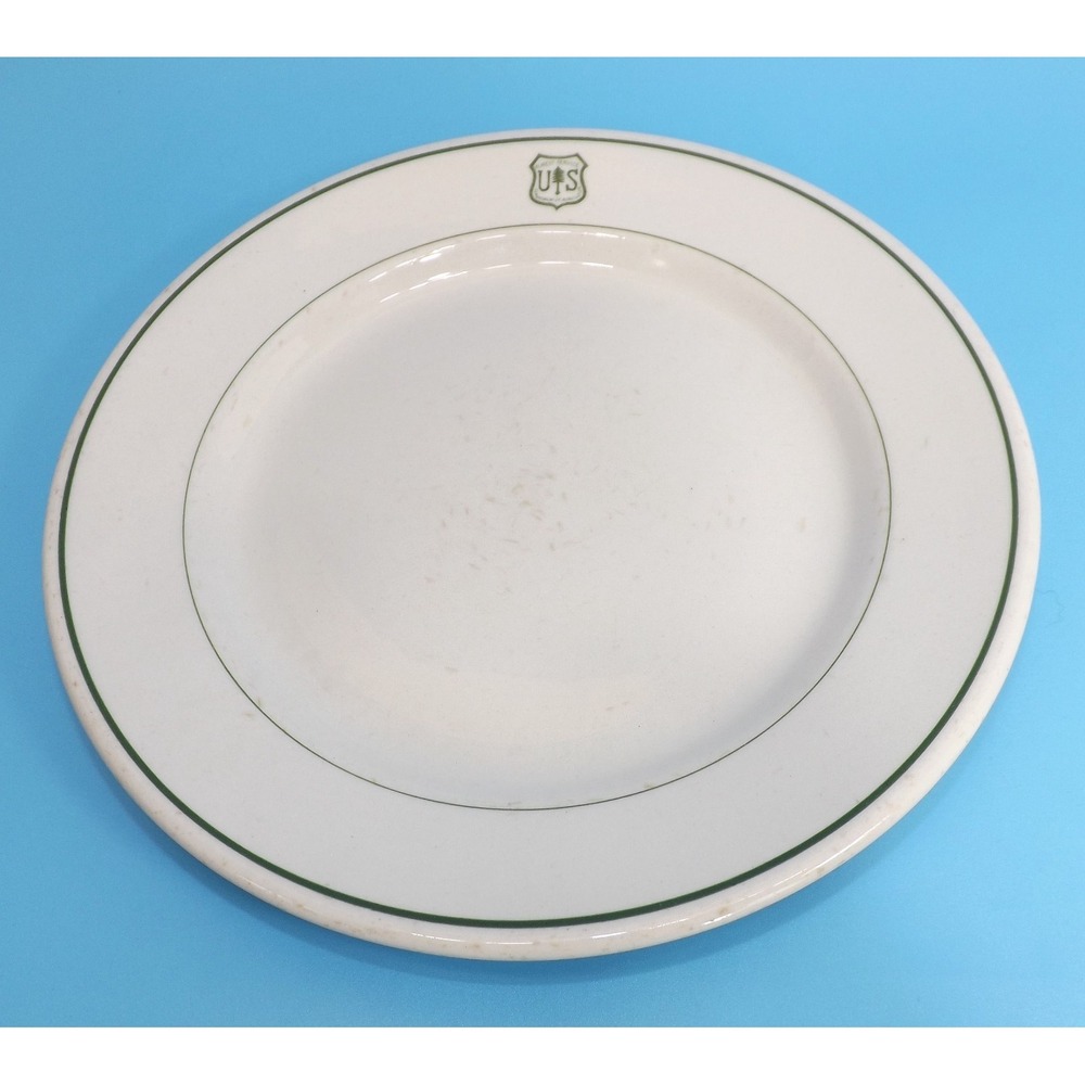 US Forest Service STERLING Vitrified China 9½" Dinner Plate - E. Liverpool, Ohio